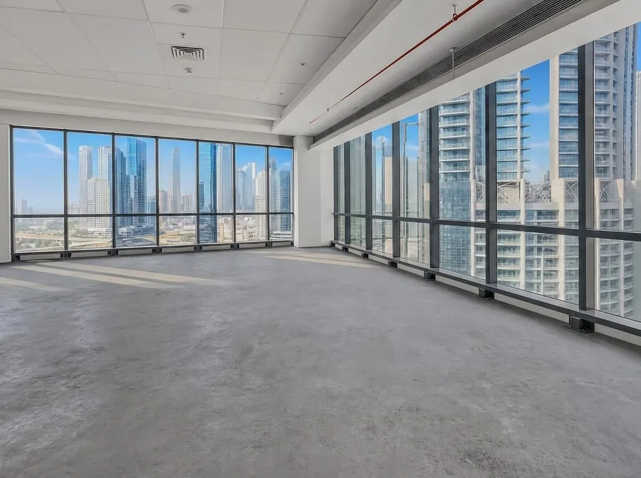 Digitally staged Business Bay office